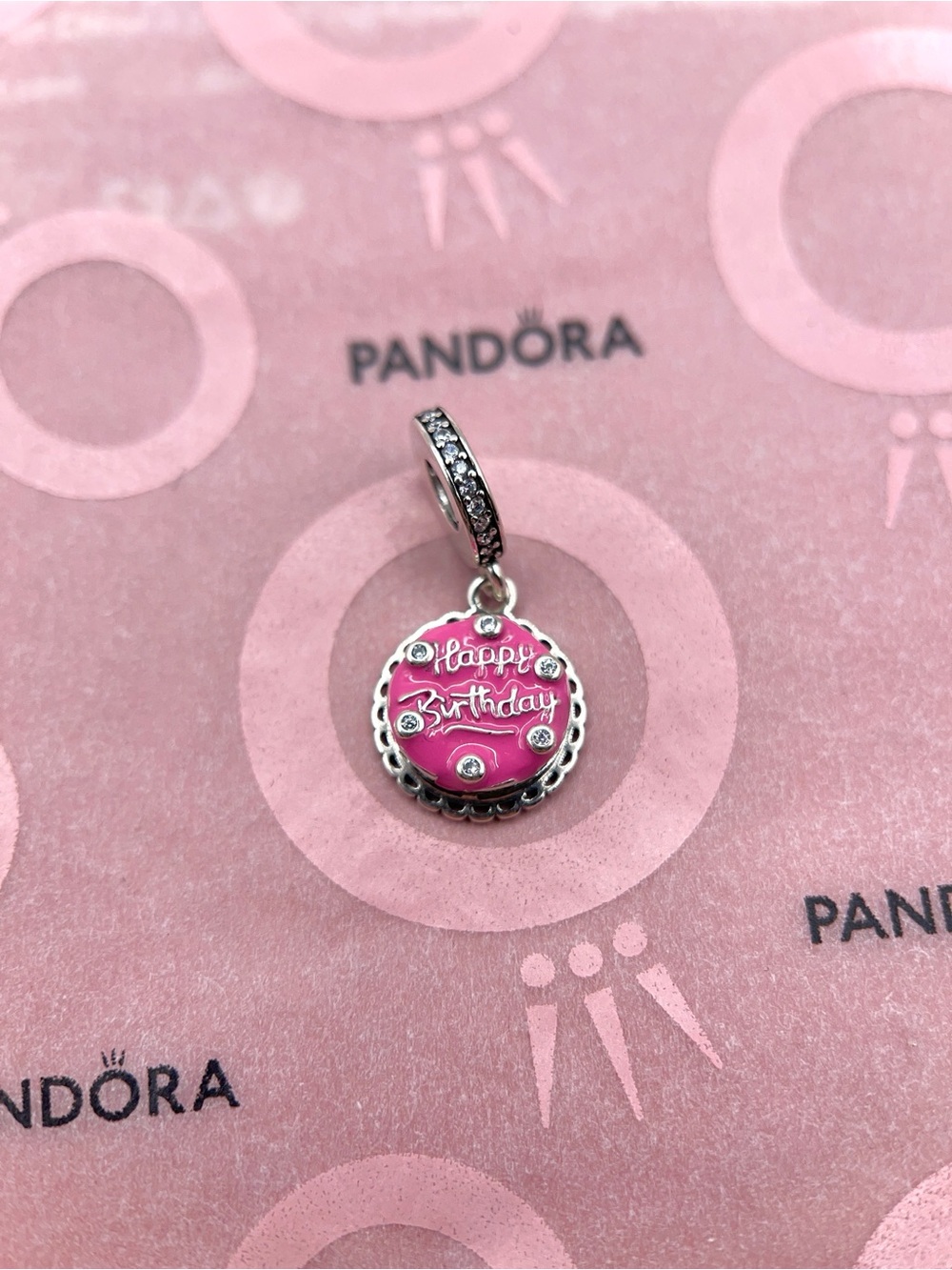 Pandora Pink Birthday Cake Happy Birthday Dangle Charm